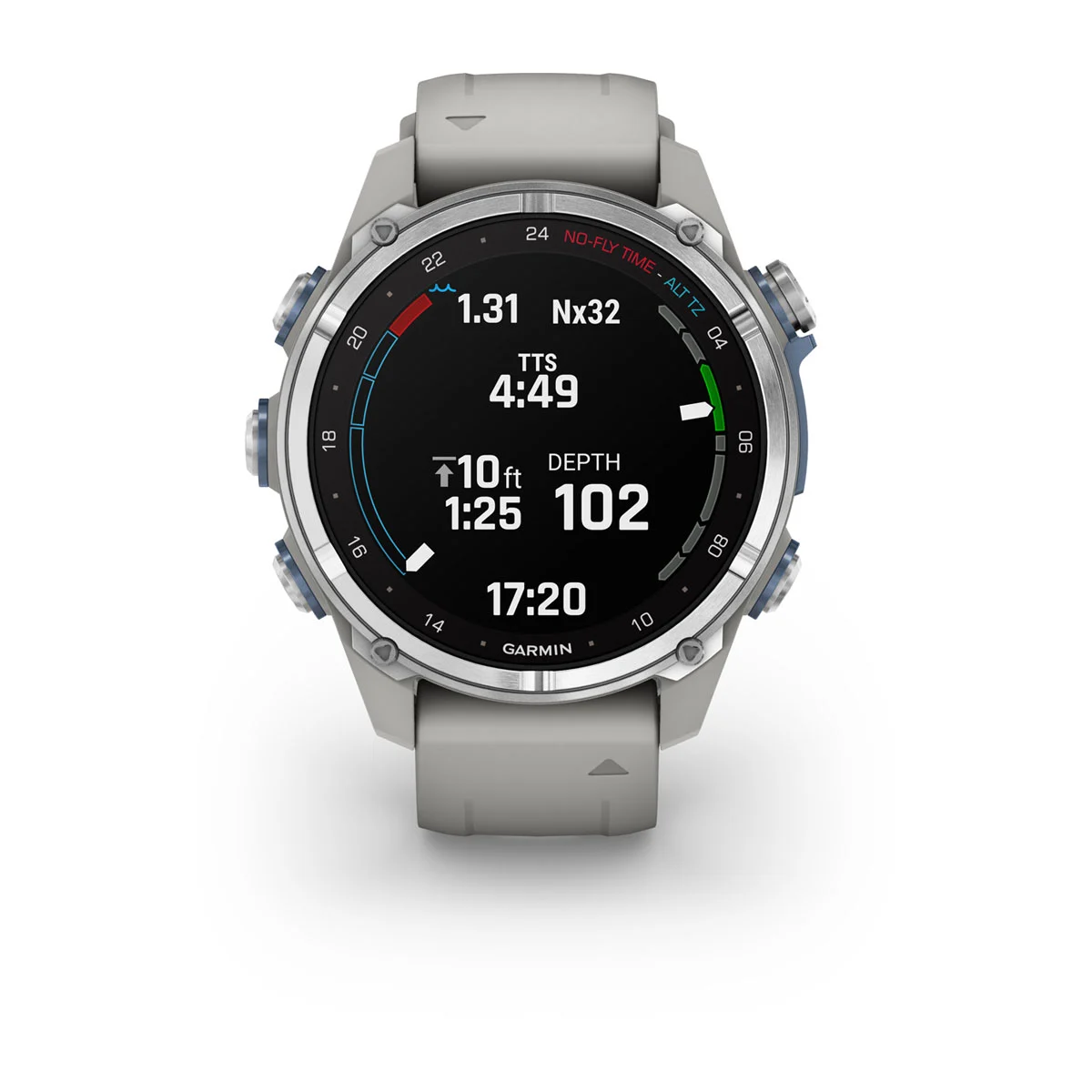 A marketing photo of a Garmin smartwatch